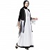 Designer Shrug with Inner abaya- Black-White